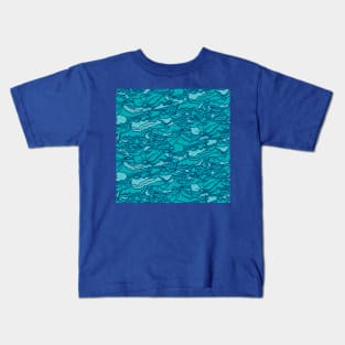 Teal Rocky Texture Kids T-Shirt